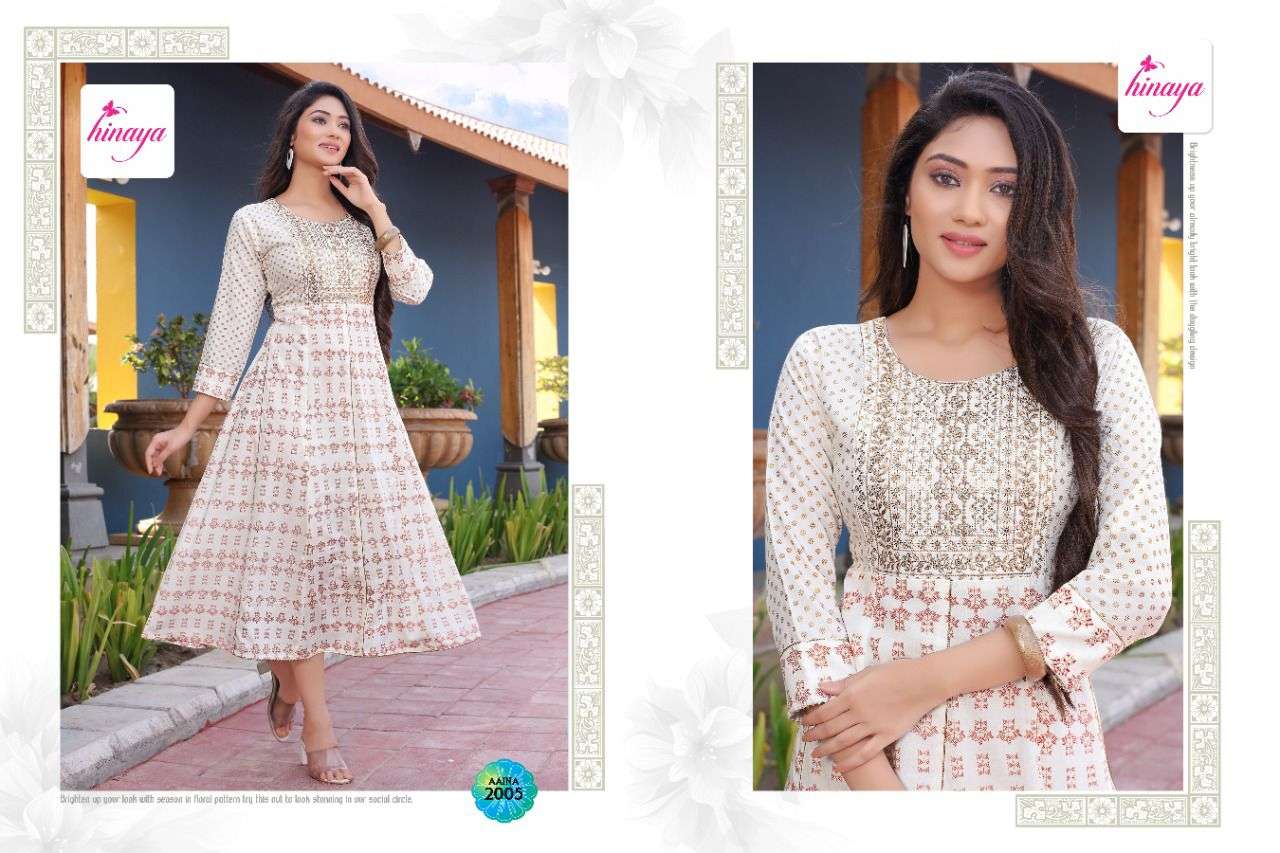 HINAYA AAINA VOL-3 FLAIRED KURTI CATALOG