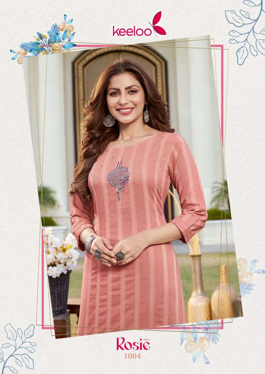 KEELOO ROSIE VOL-1 STRIPS KURTI CATALOG