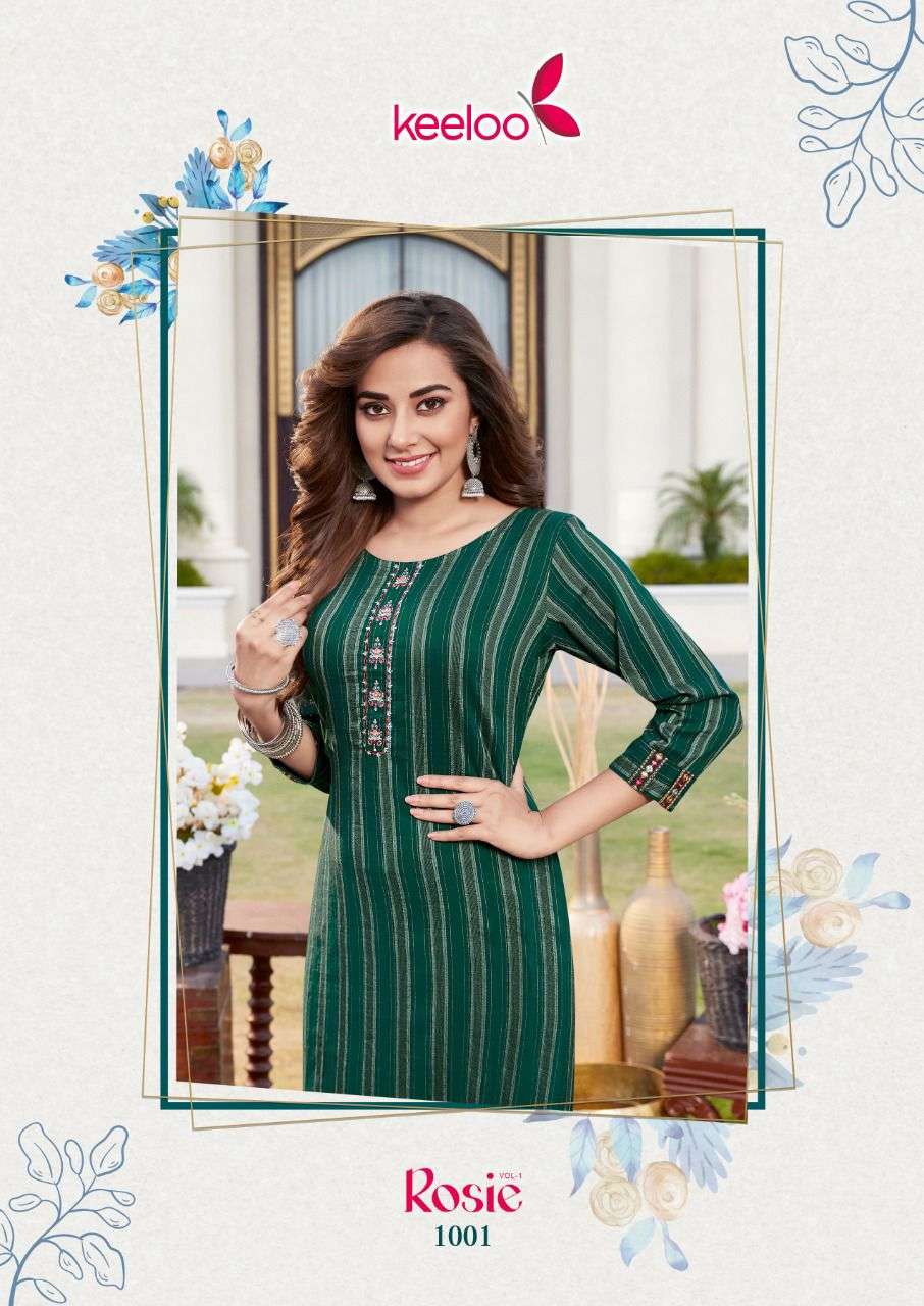 KEELOO ROSIE VOL-1 STRIPS KURTI CATALOG