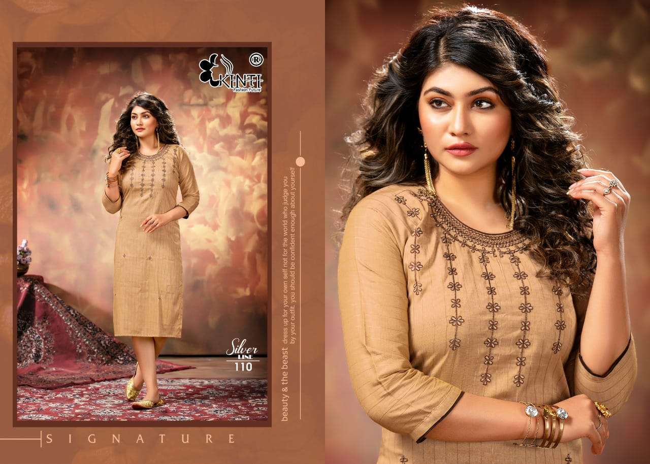 KINTI SILVER LINE STRAIGHT KURTI CATALOG