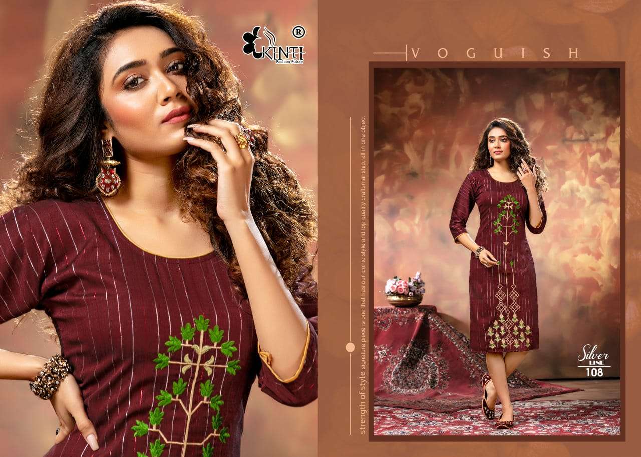 KINTI SILVER LINE STRAIGHT KURTI CATALOG