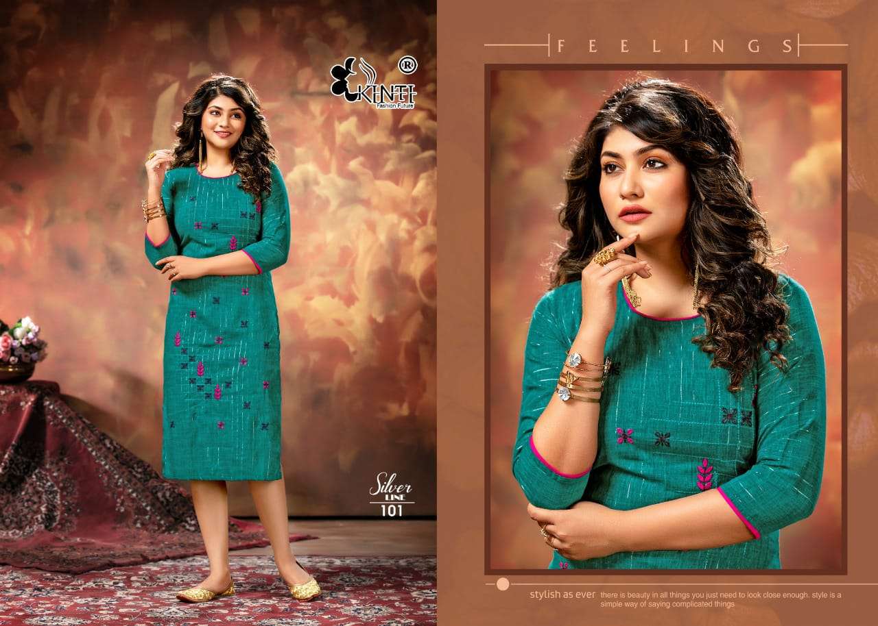 KINTI SILVER LINE STRAIGHT KURTI CATALOG