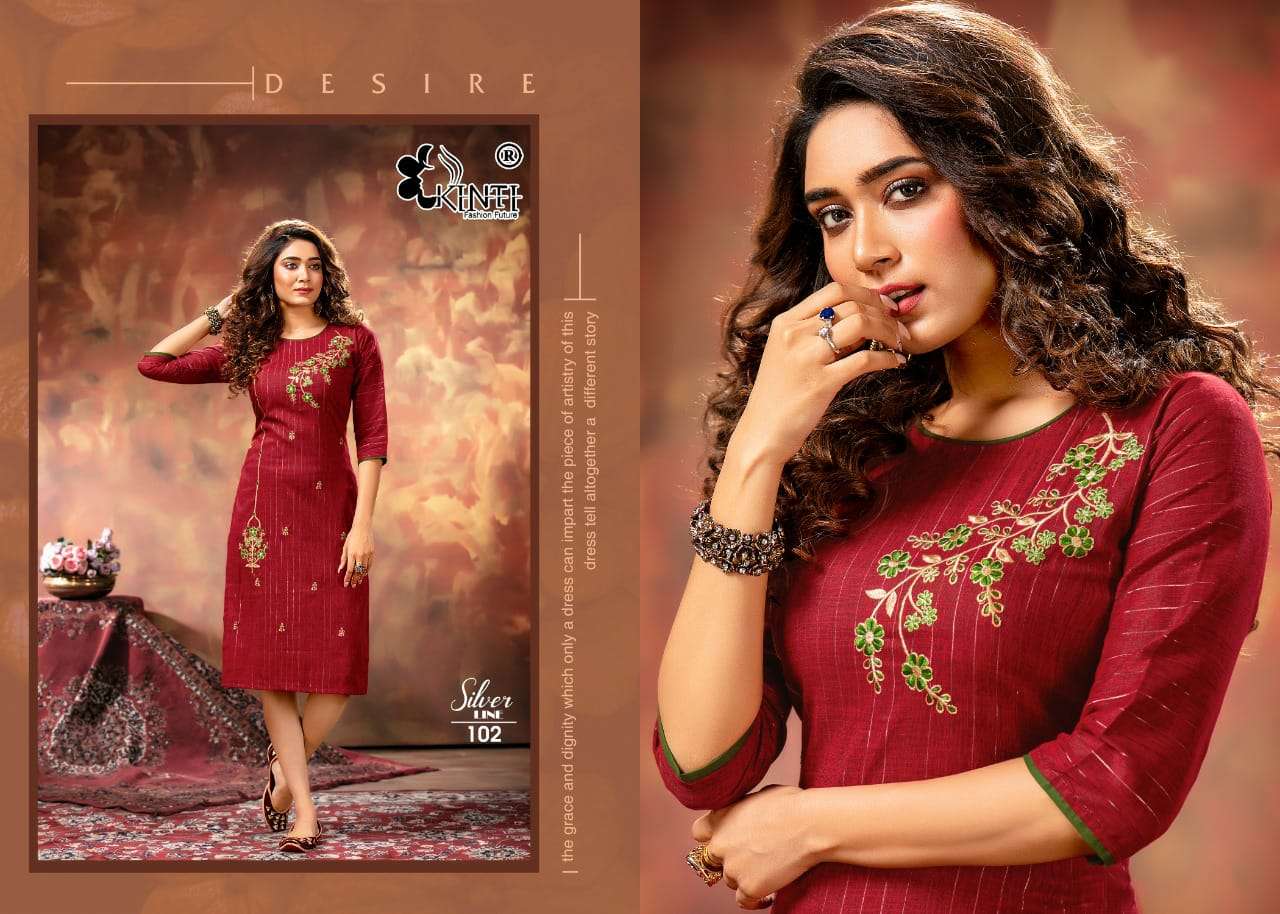 KINTI SILVER LINE STRAIGHT KURTI CATALOG
