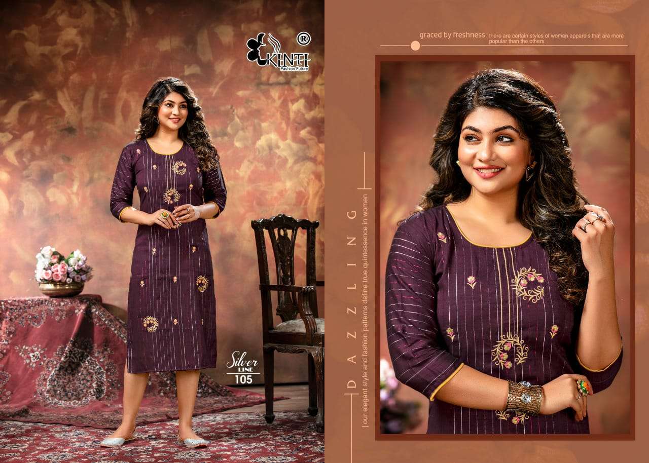 KINTI SILVER LINE STRAIGHT KURTI CATALOG