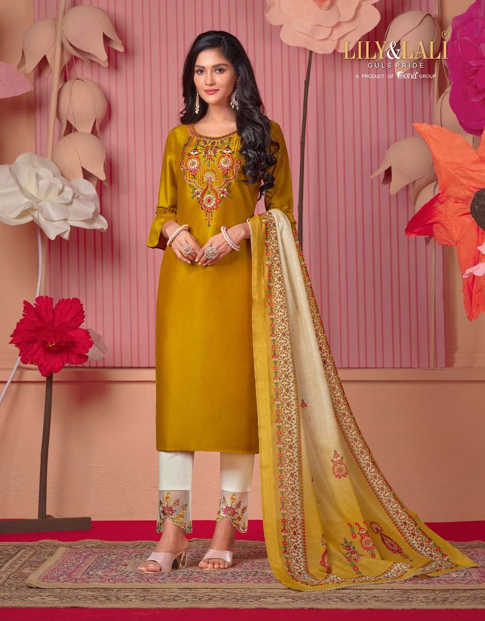 LILY & LALI  MONALISA VOLL-5 BEMBERG SILK 3 PCS CONCEPT 