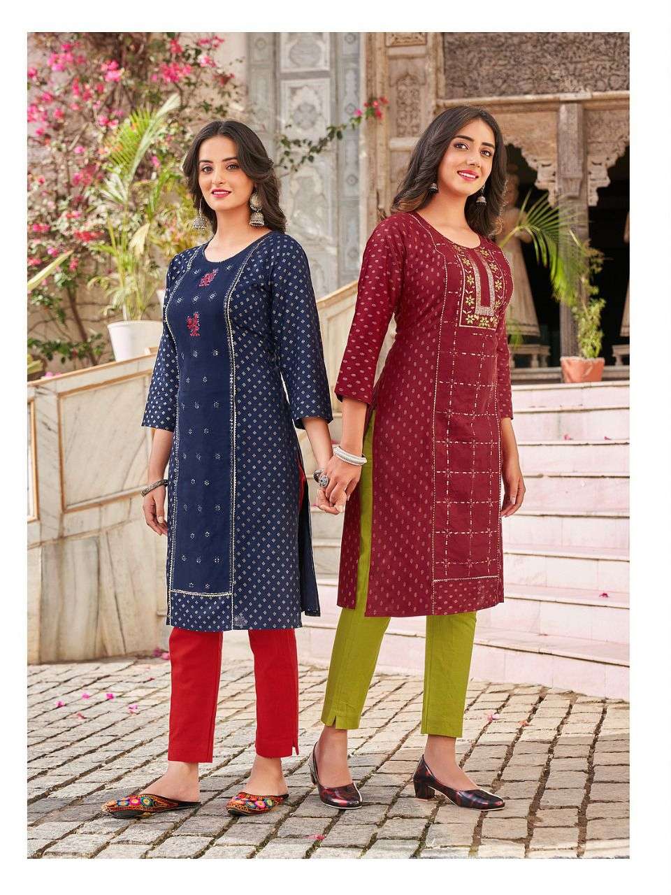 MAJISHA NX DESTINY VOL-1 FOIL PRINT KURTI CATALOG