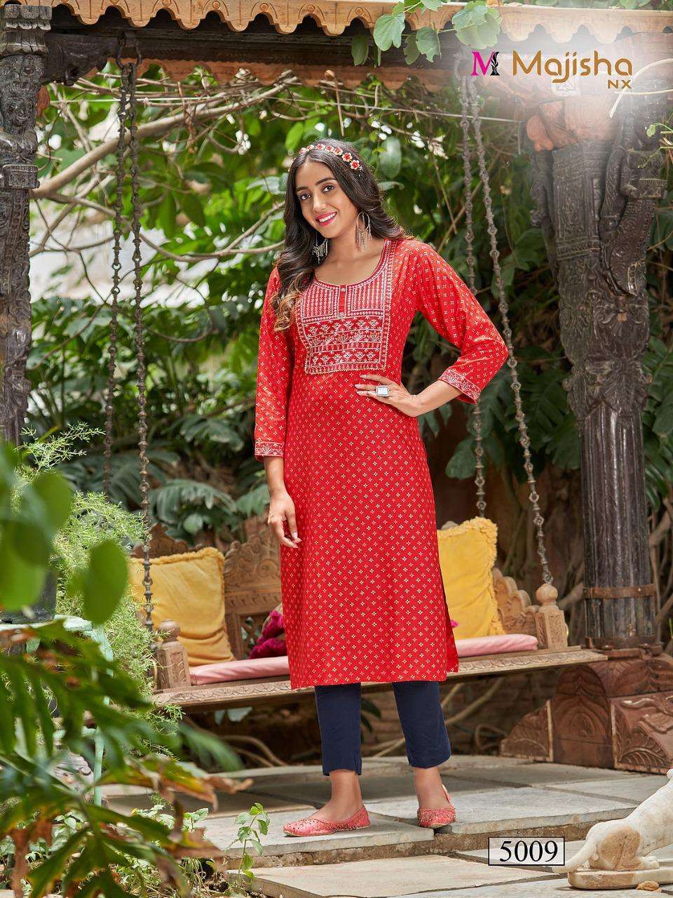 MAJISHA NX POSHAK VOL-5 PRINTED KURTI CATALOG