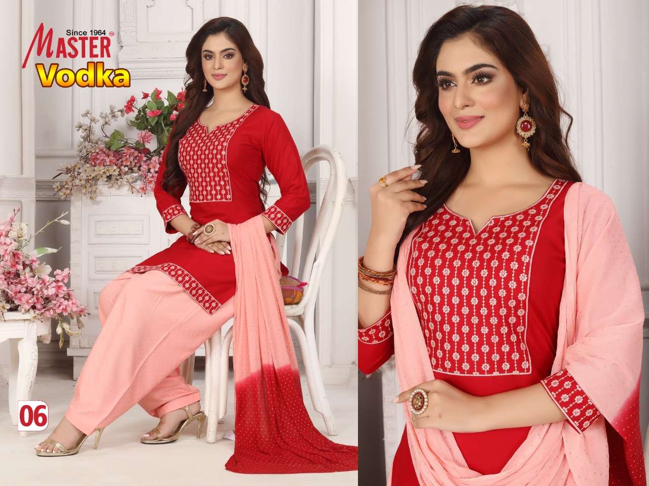 MASTER VODKA KURTI SALWAR WITH DUPATTA SET