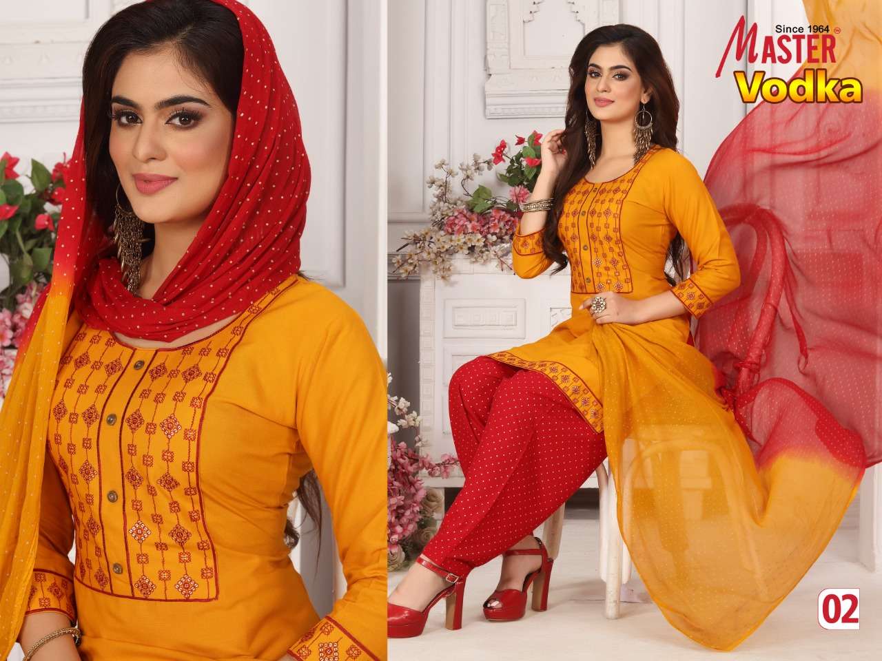 MASTER VODKA KURTI SALWAR WITH DUPATTA SET