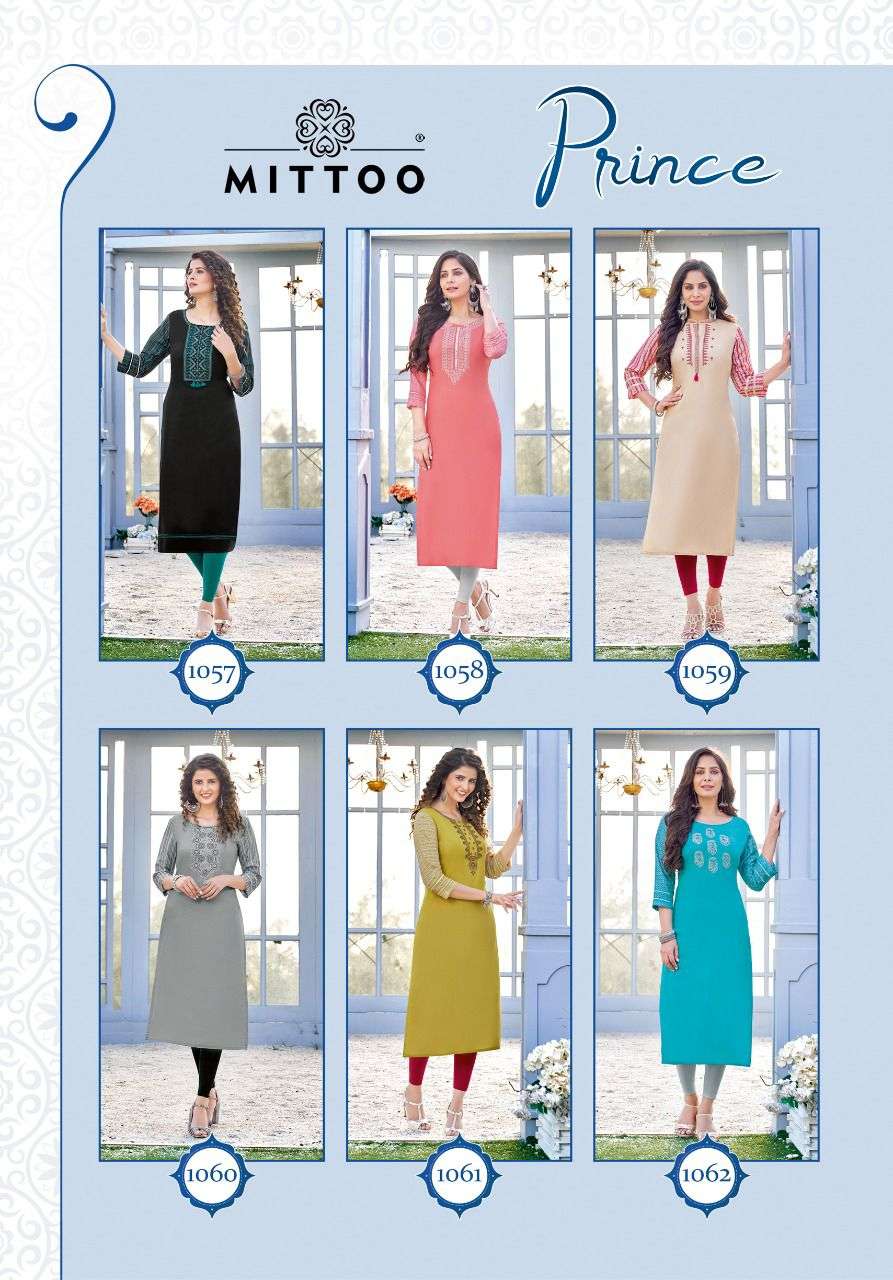 MITTOO PRINCE DESIGNER PRINTED KURTI CATALOG