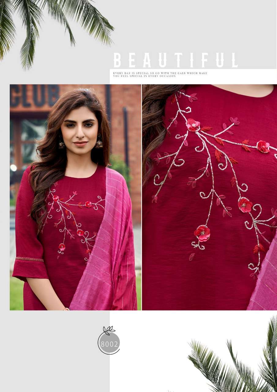 PARRA STUDIO CHUNNRI VOL-8 D.NO-8002 KURTI DUPATTA 