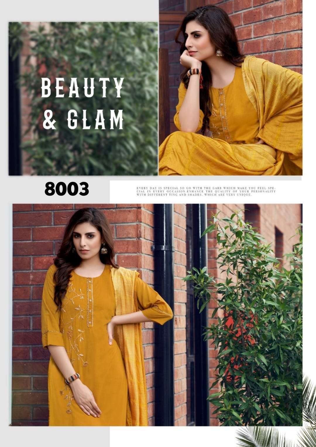 PARRA STUDIO CHUNNRI VOL-8 D.NO-8003 KURTI DUPATTA 