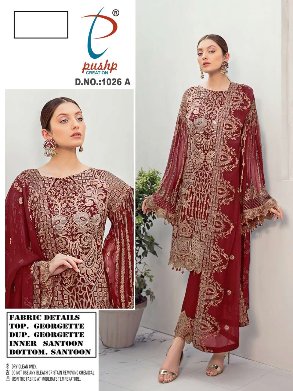 PUSHP PRESENTS D.NO-1026 (4 COLORS) SUIT CATALOG