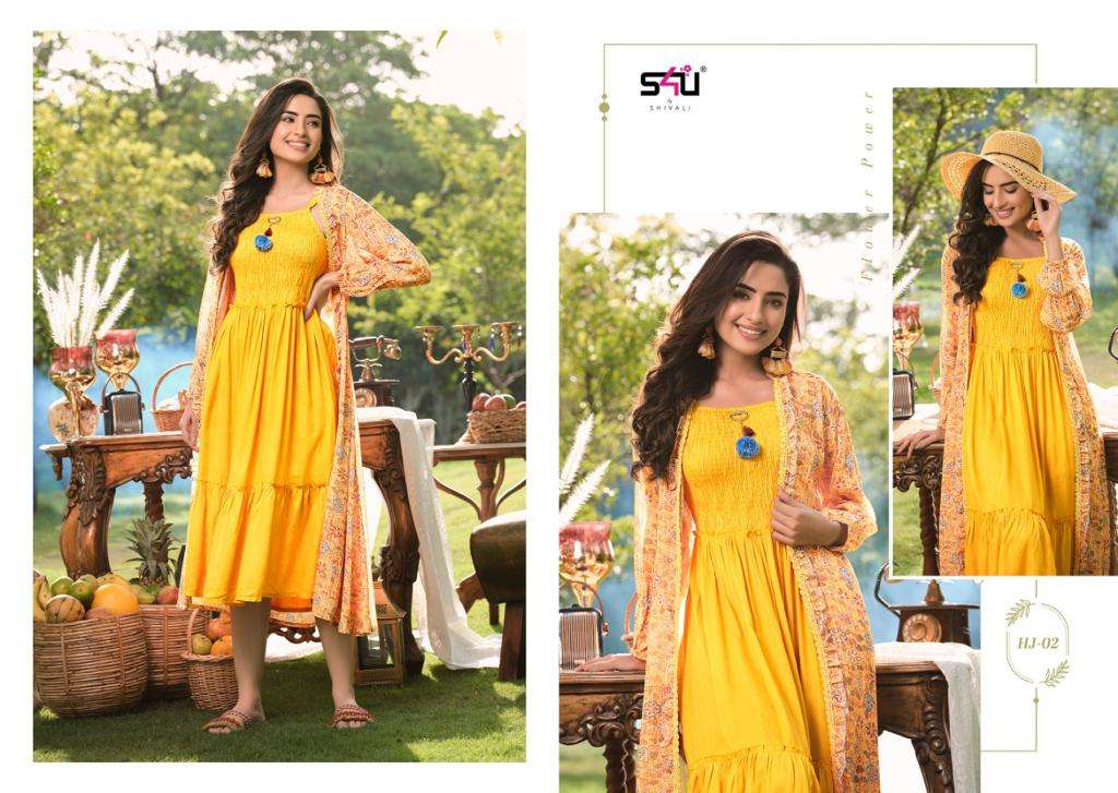 S4U HELLO JACKETS VOL-7 KURTI GOWN CATALOG