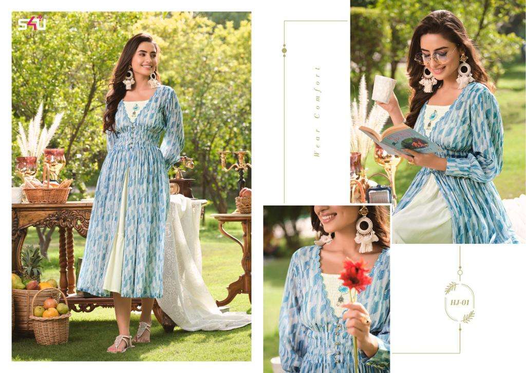 S4U HELLO JACKETS VOL-7 KURTI GOWN CATALOG