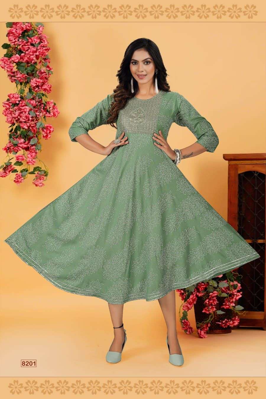 TEXOFAB BEAUTY QUEEN NAZAKAT VOL-1 FROCK STYLE KURTI CATALOG