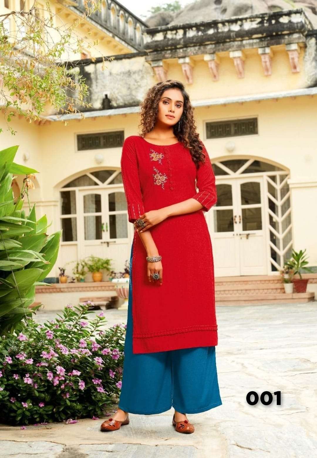 TEXOFAB  DIYA VOL-3 D.NO-001 DESIGNER KURTI 