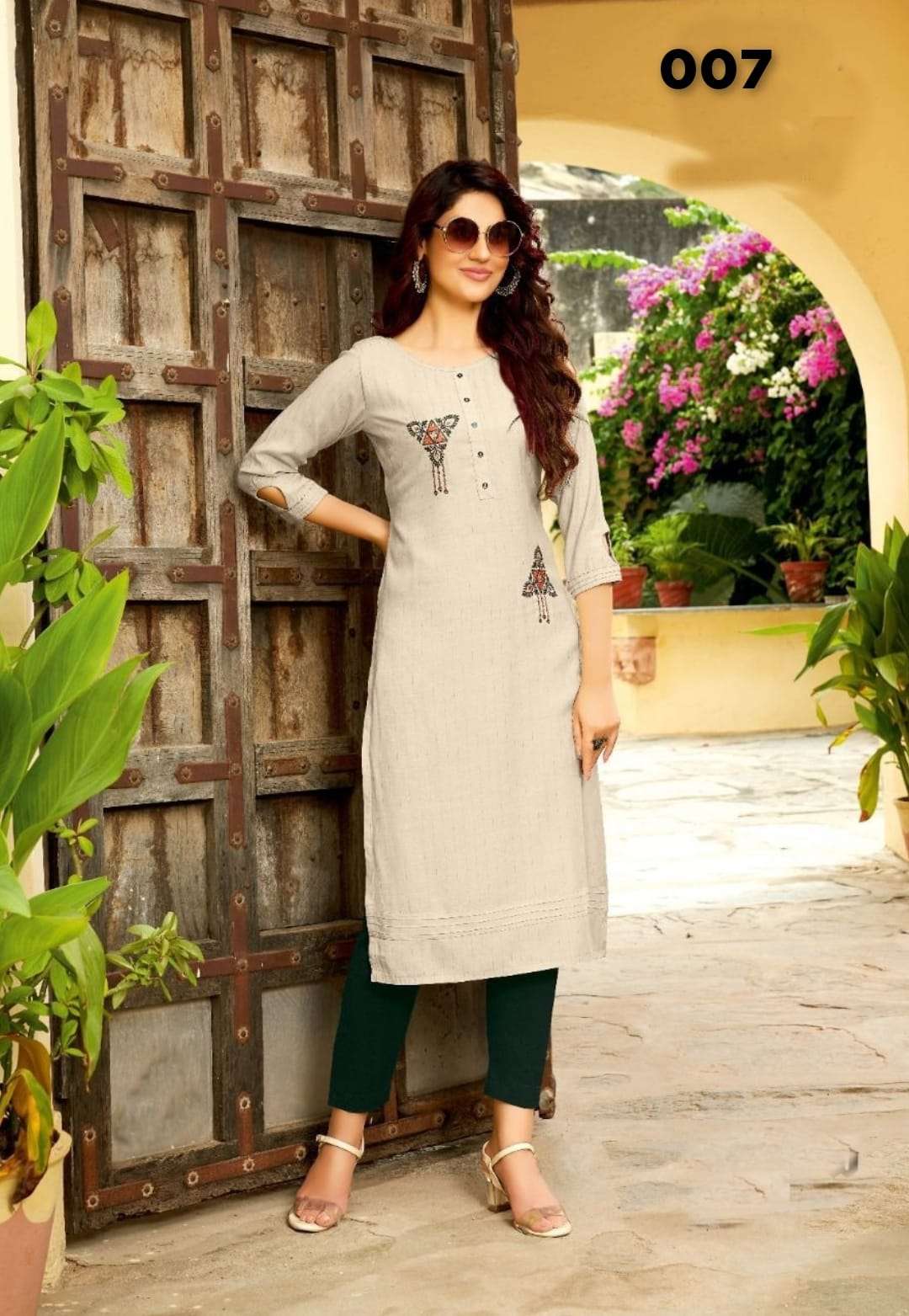TEXOFAB  DIYA VOL-3 D.NO-007 DESIGNER KURTI 