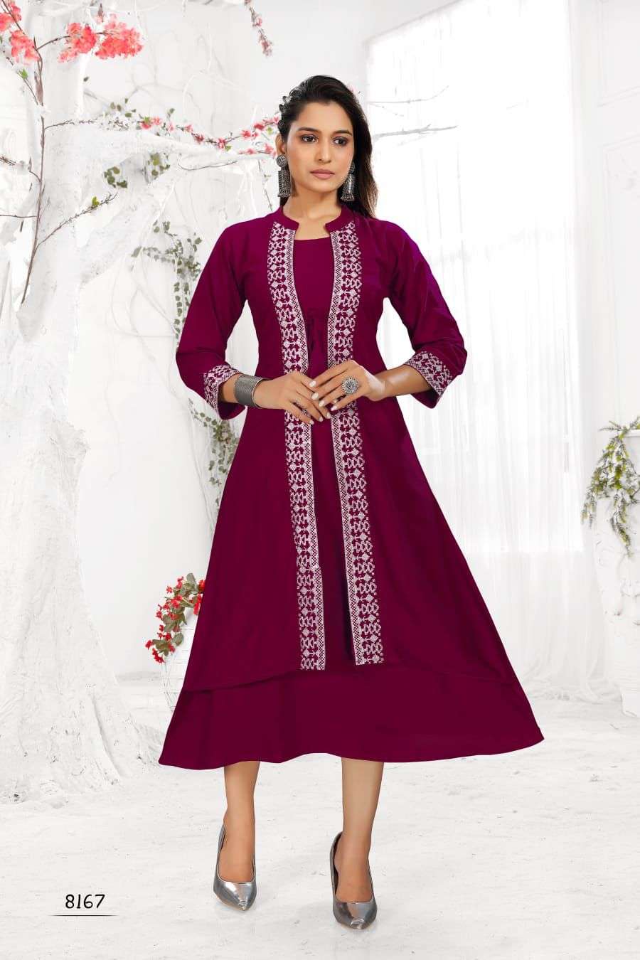 TEXOFAB NEW PANGHAT VOL-1 JACKET ATTACHED  KURTI CATALOG