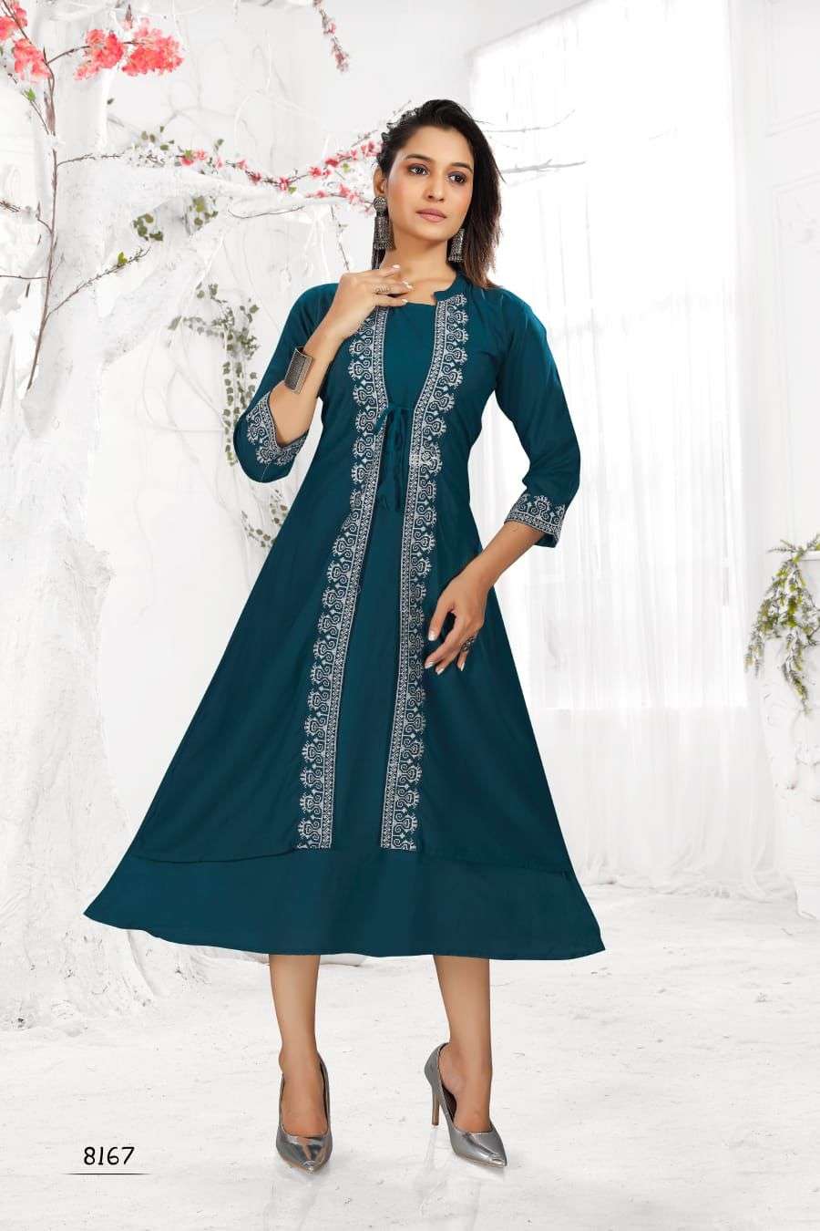 TEXOFAB NEW PANGHAT VOL-1 JACKET ATTACHED  KURTI CATALOG