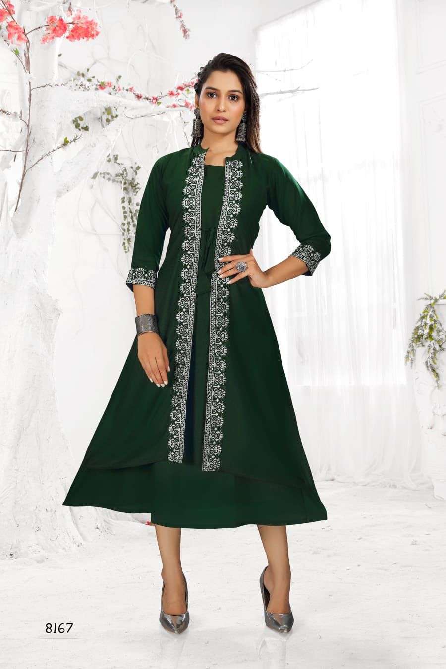 TEXOFAB NEW PANGHAT VOL-1 JACKET ATTACHED  KURTI CATALOG