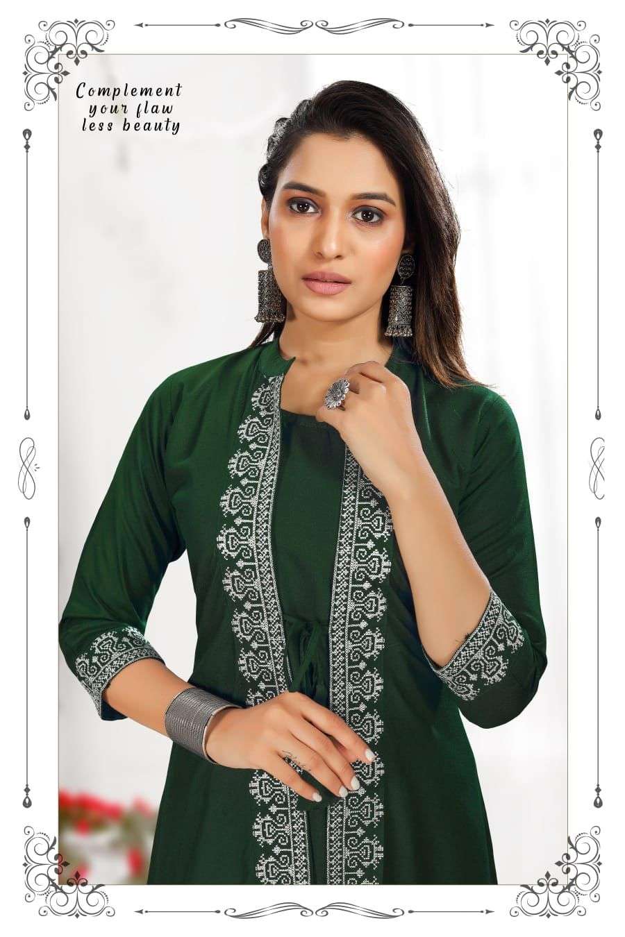 TEXOFAB NEW PANGHAT VOL-1 JACKET ATTACHED  KURTI CATALOG