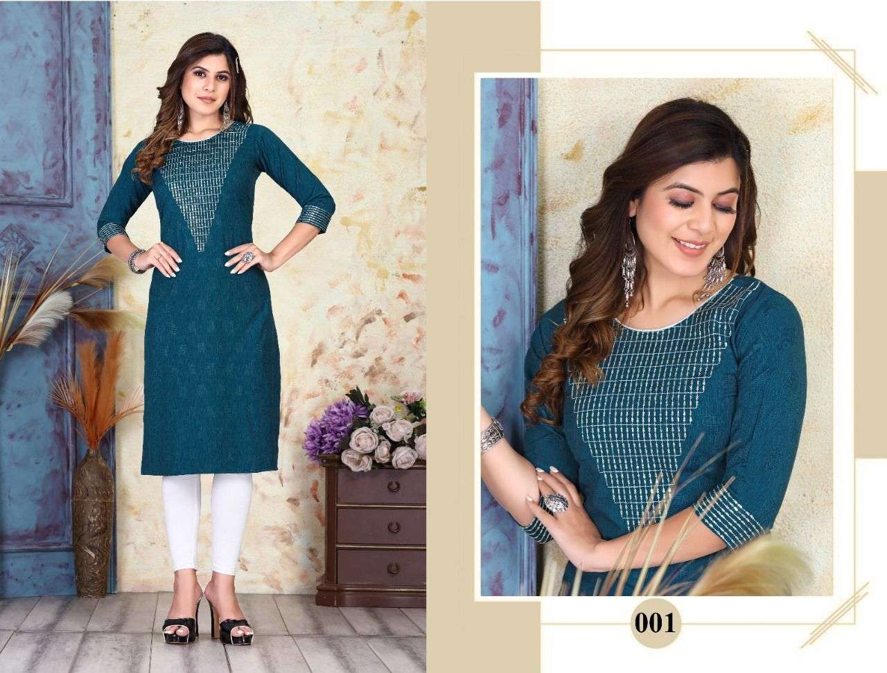 TEXOFAB  NEW VAIDEHI VOL-1 STRAIGHT KURTI CATALOG