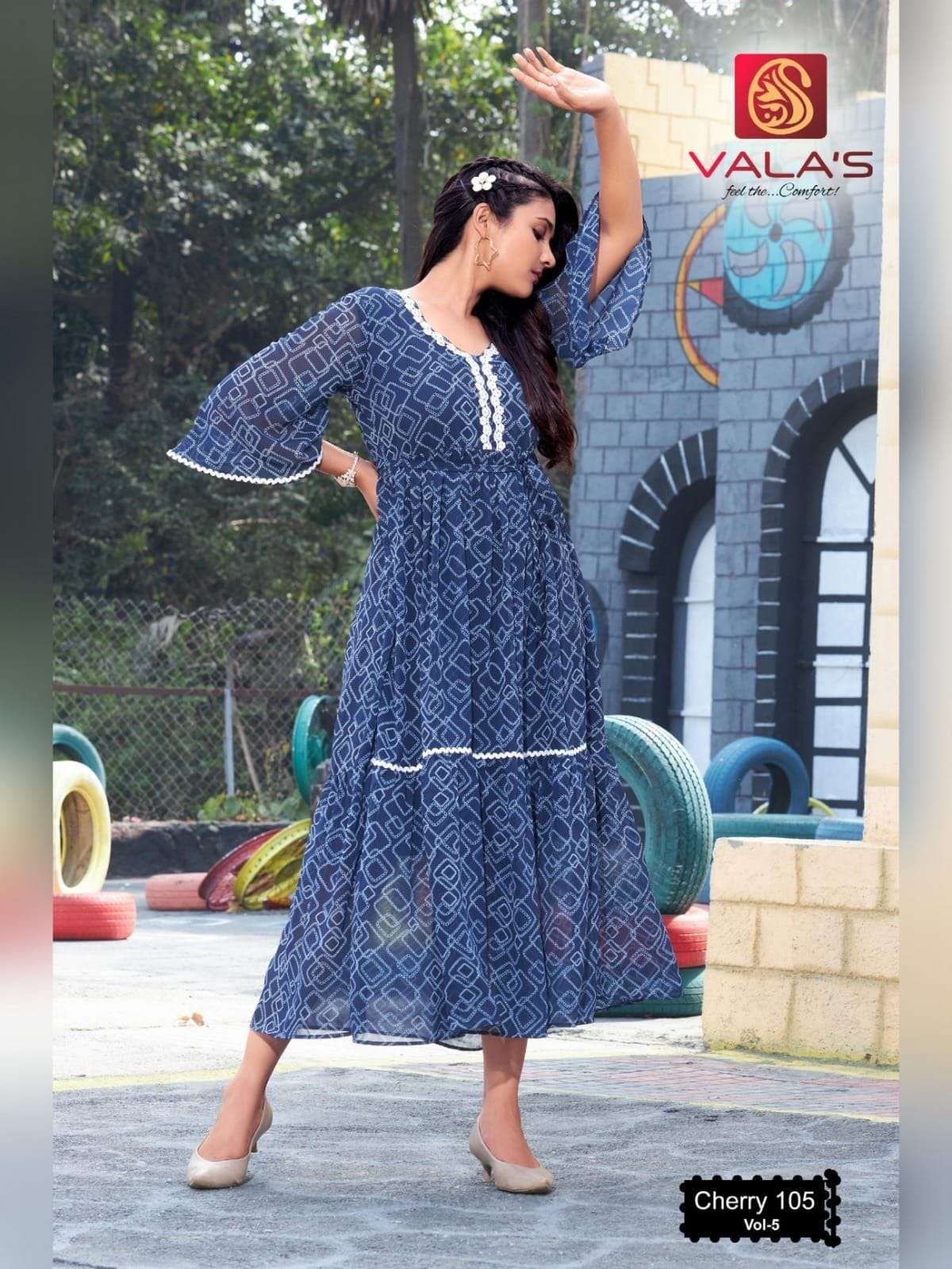 VALAS  CHERRY VOL-5 PRINTED KURTI CATALOG