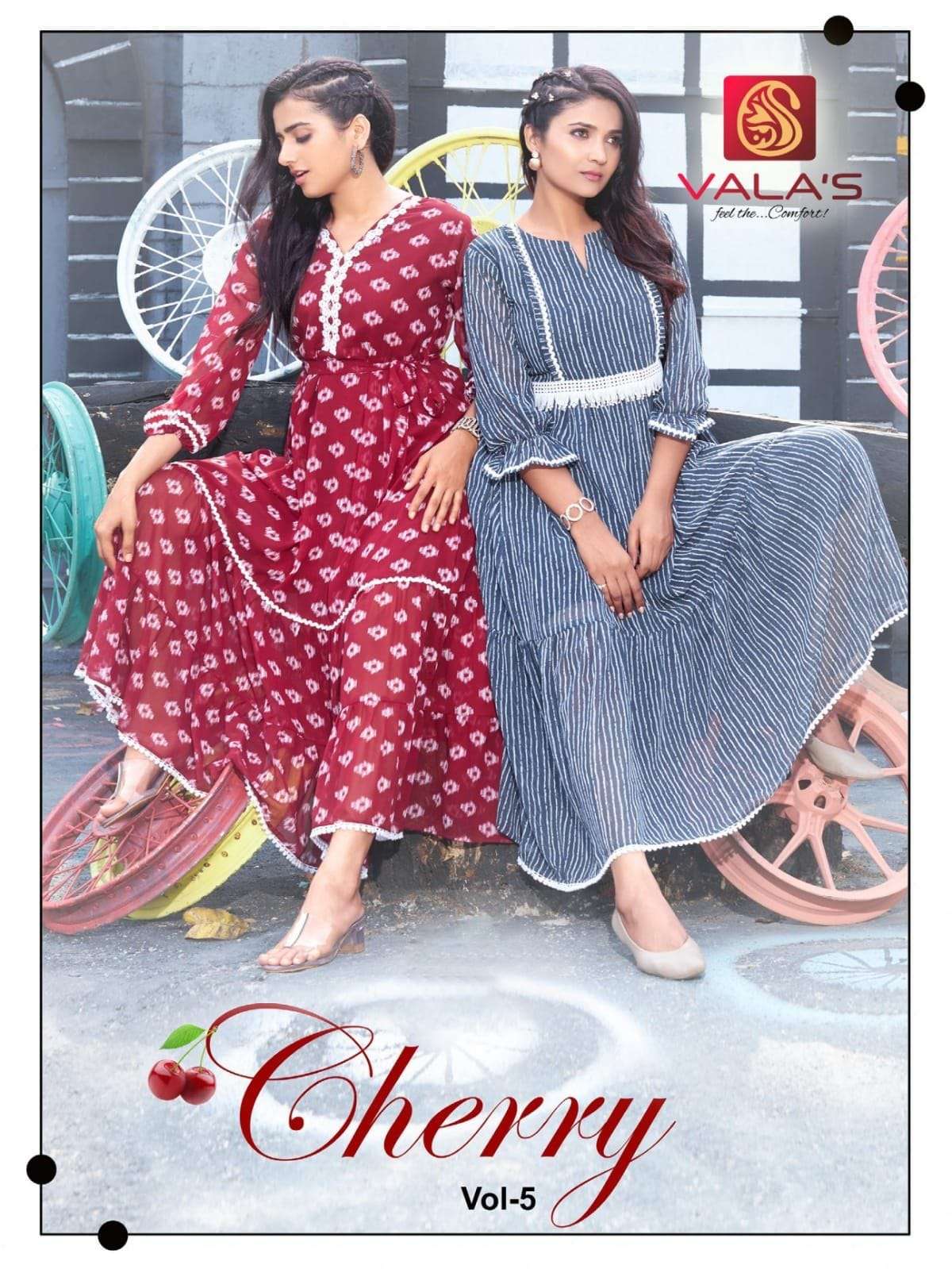 VALAS  CHERRY VOL-5 PRINTED KURTI CATALOG