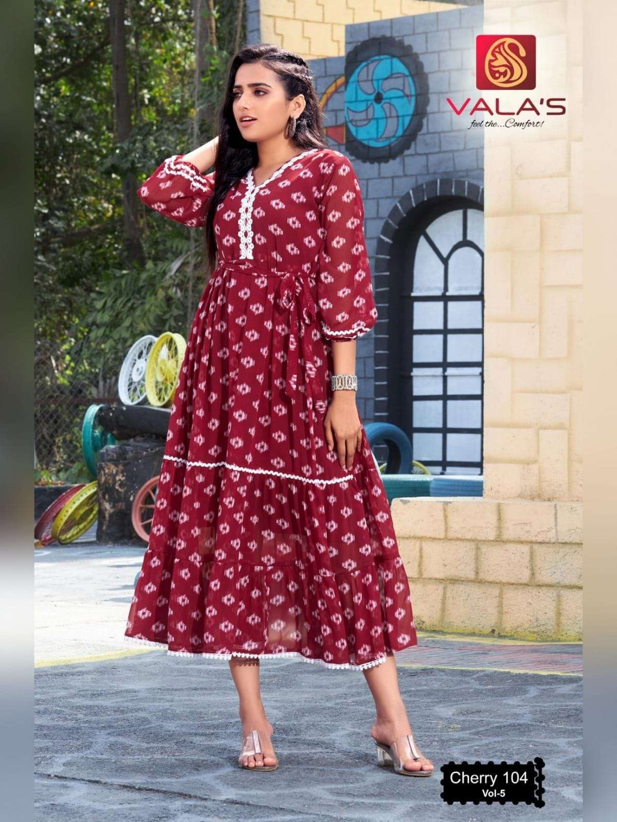 VALAS  CHERRY VOL-5 PRINTED KURTI CATALOG