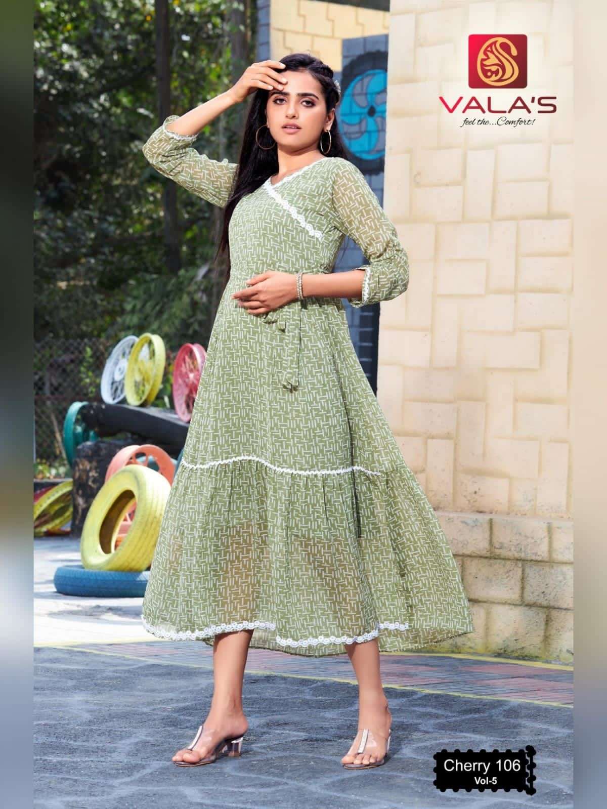 VALAS  CHERRY VOL-5 PRINTED KURTI CATALOG