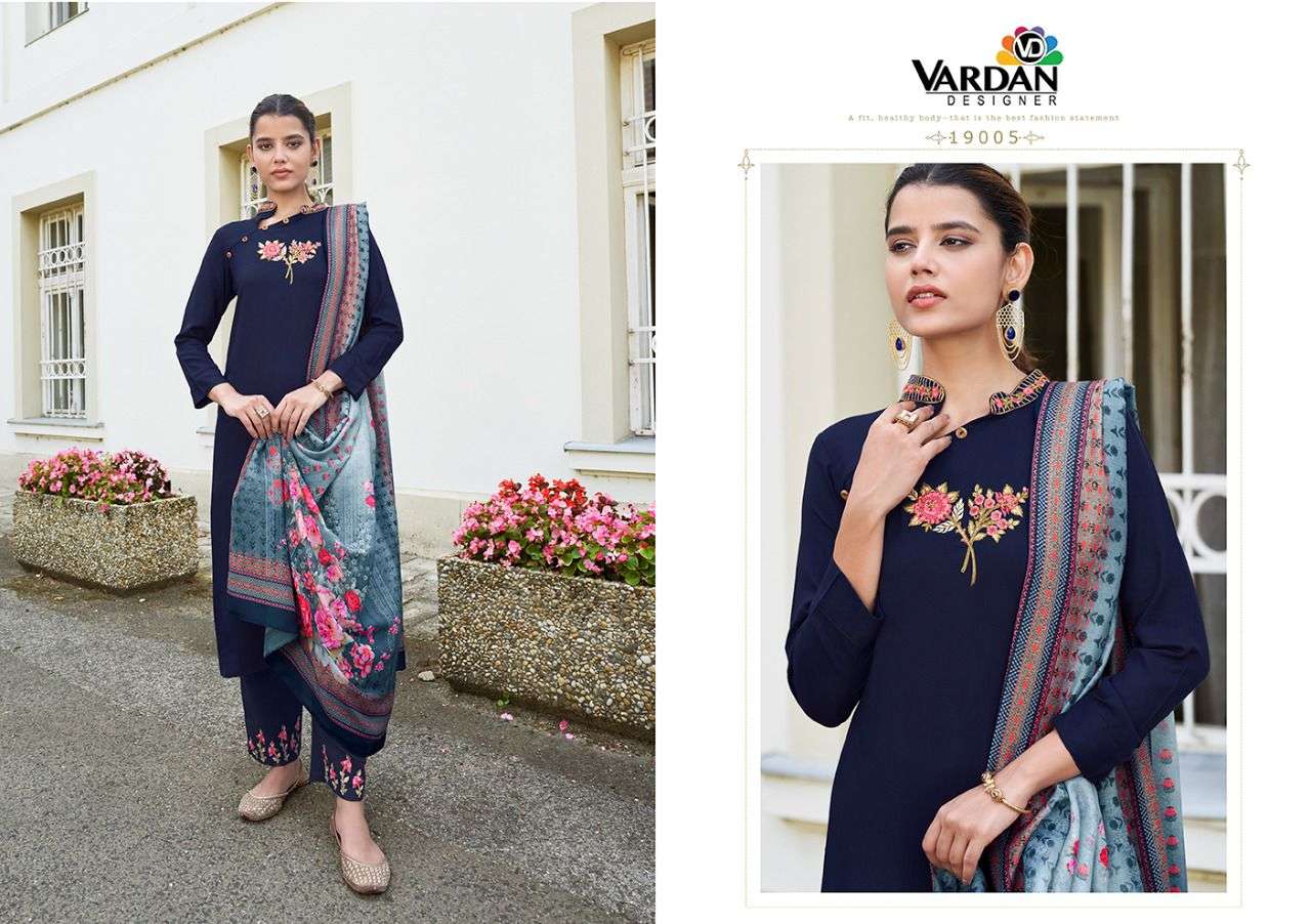 VARDAN DESIGNER SARSHIYA VOL-2  3PCS KURTI CATALOG