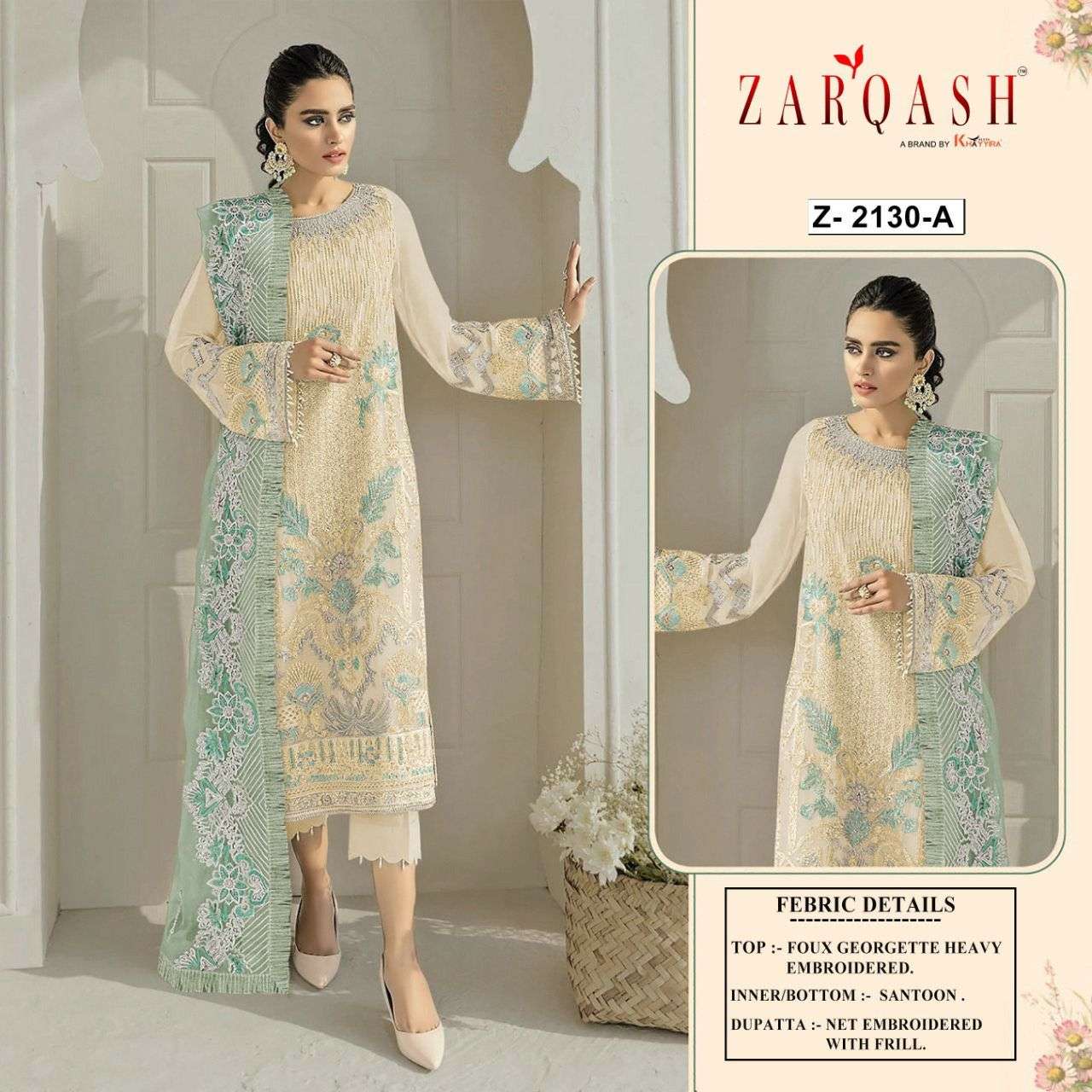 ZARQASH MEHAK D. NO-2130 COLOURS SUIT