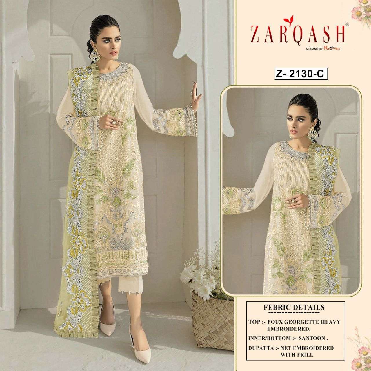 ZARQASH MEHAK D. NO-2130 COLOURS SUIT