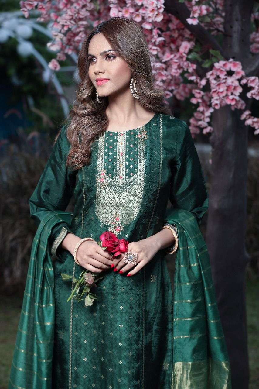 K Fashion designer 3 pcs kurti catalog available at wholesale rate