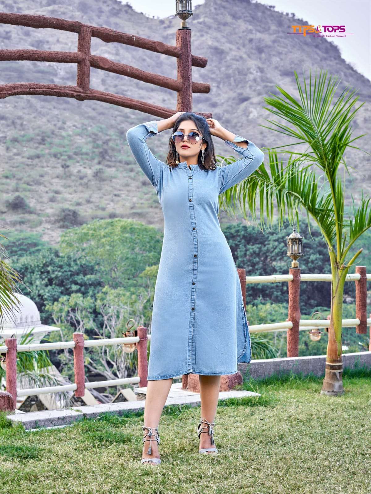 DENIM A LINE KURTI