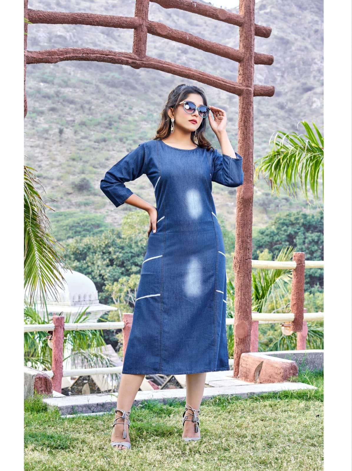 DENIM A LINE KURTI