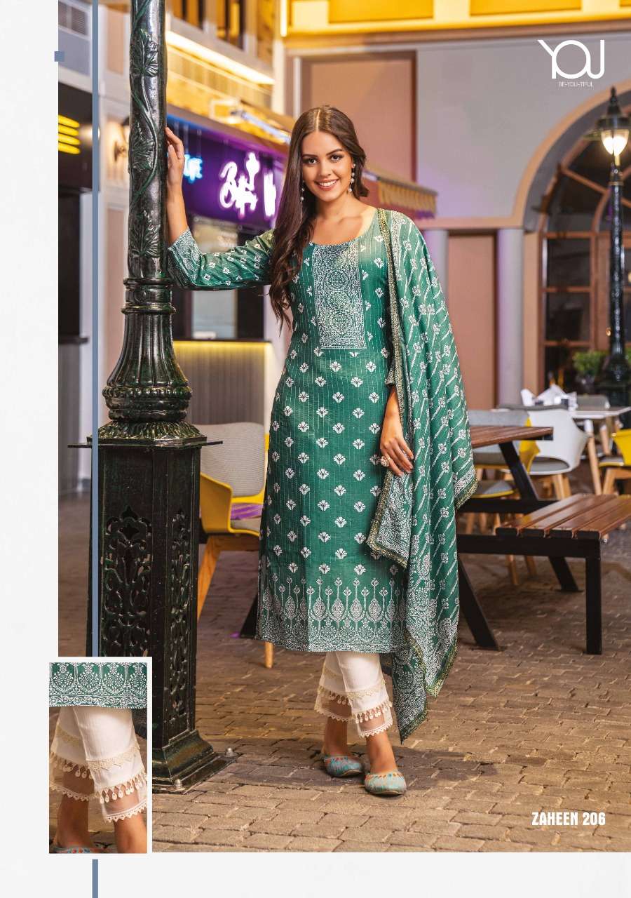 DIGITAL PRINT KURTI PANT DUPATTA SET ZAHEEN VOL-2 