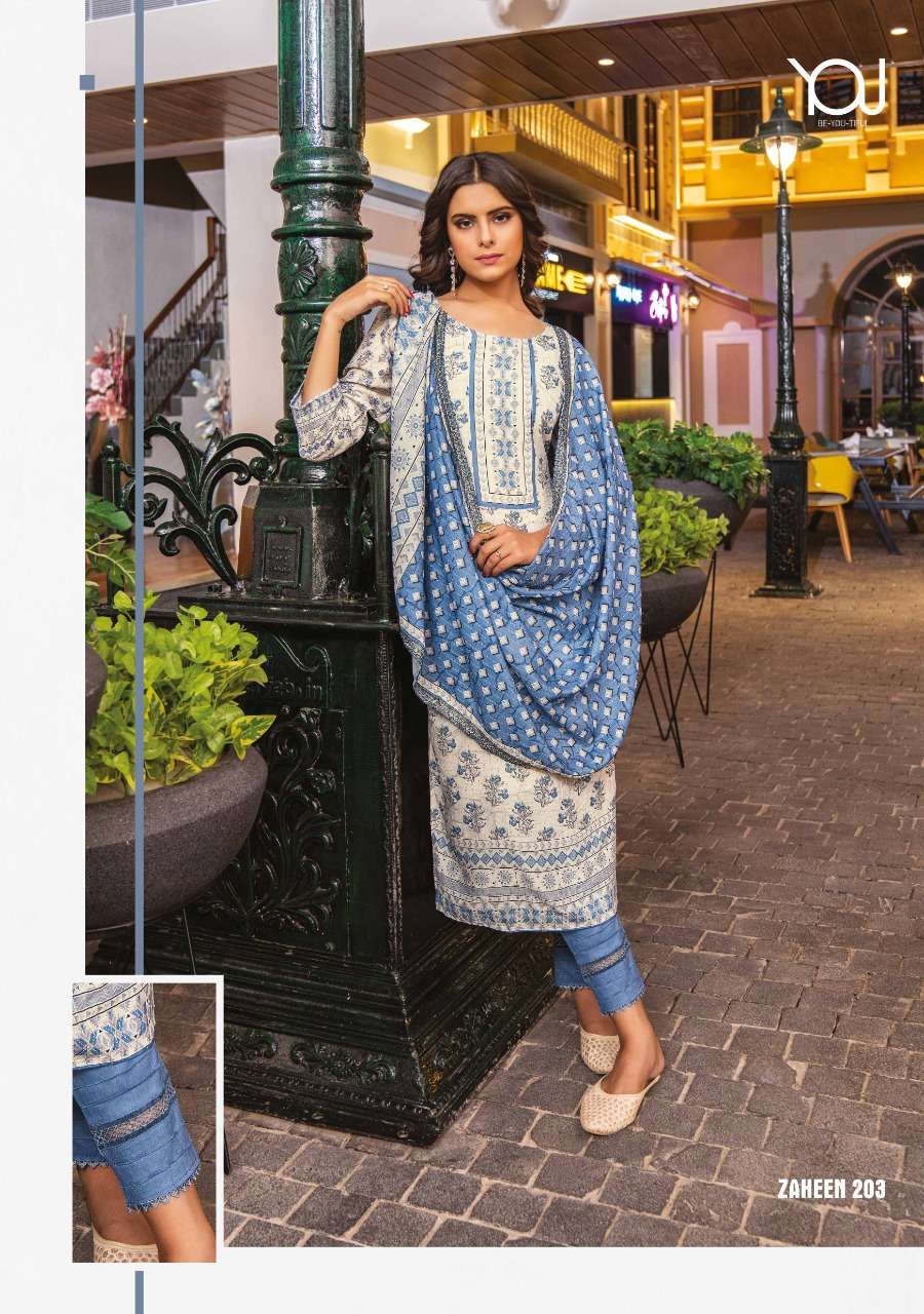 DIGITAL PRINT KURTI PANT DUPATTA SET ZAHEEN VOL-2 