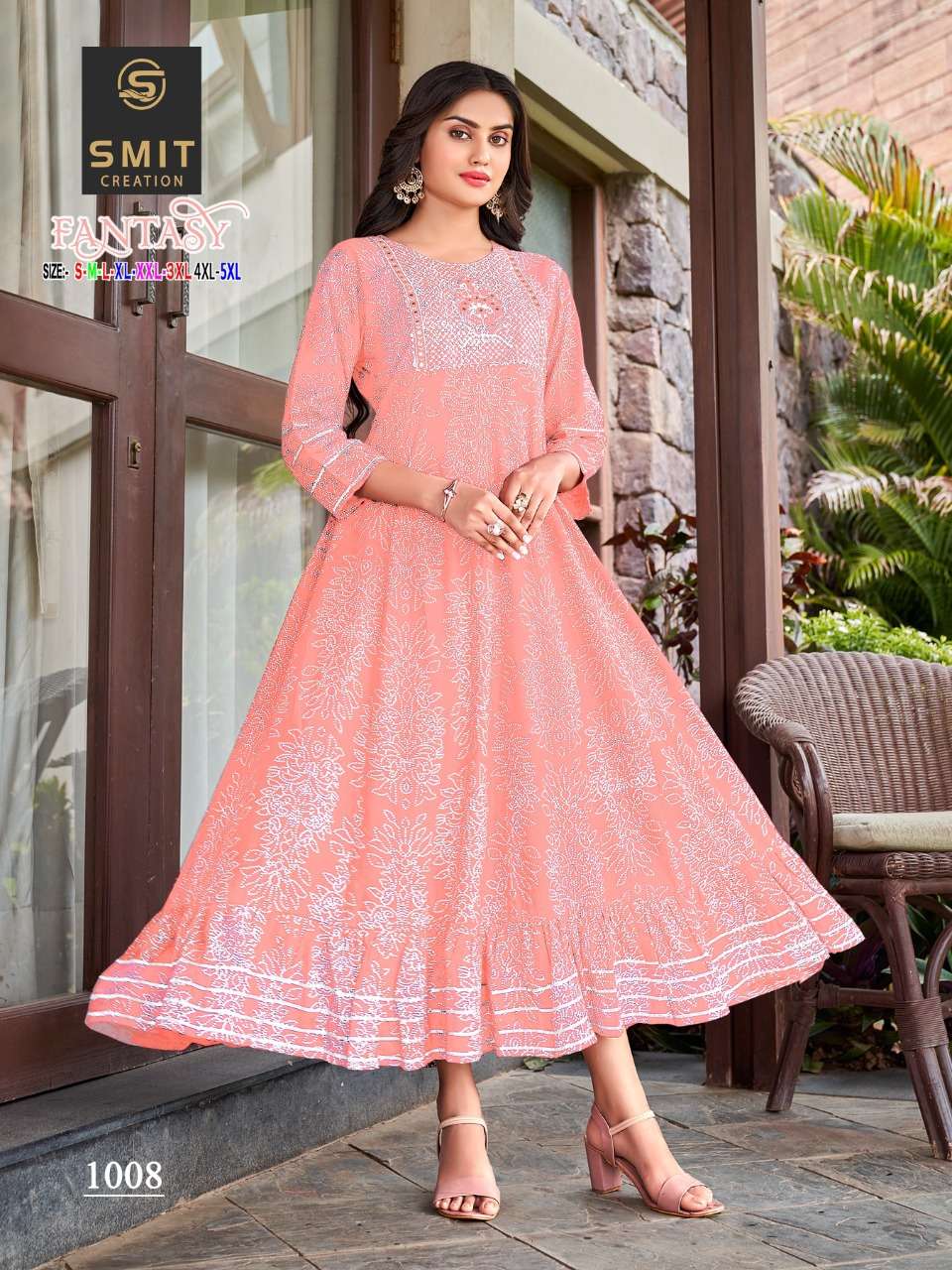 FANTACY RAYON LONG GOWN  KURTI