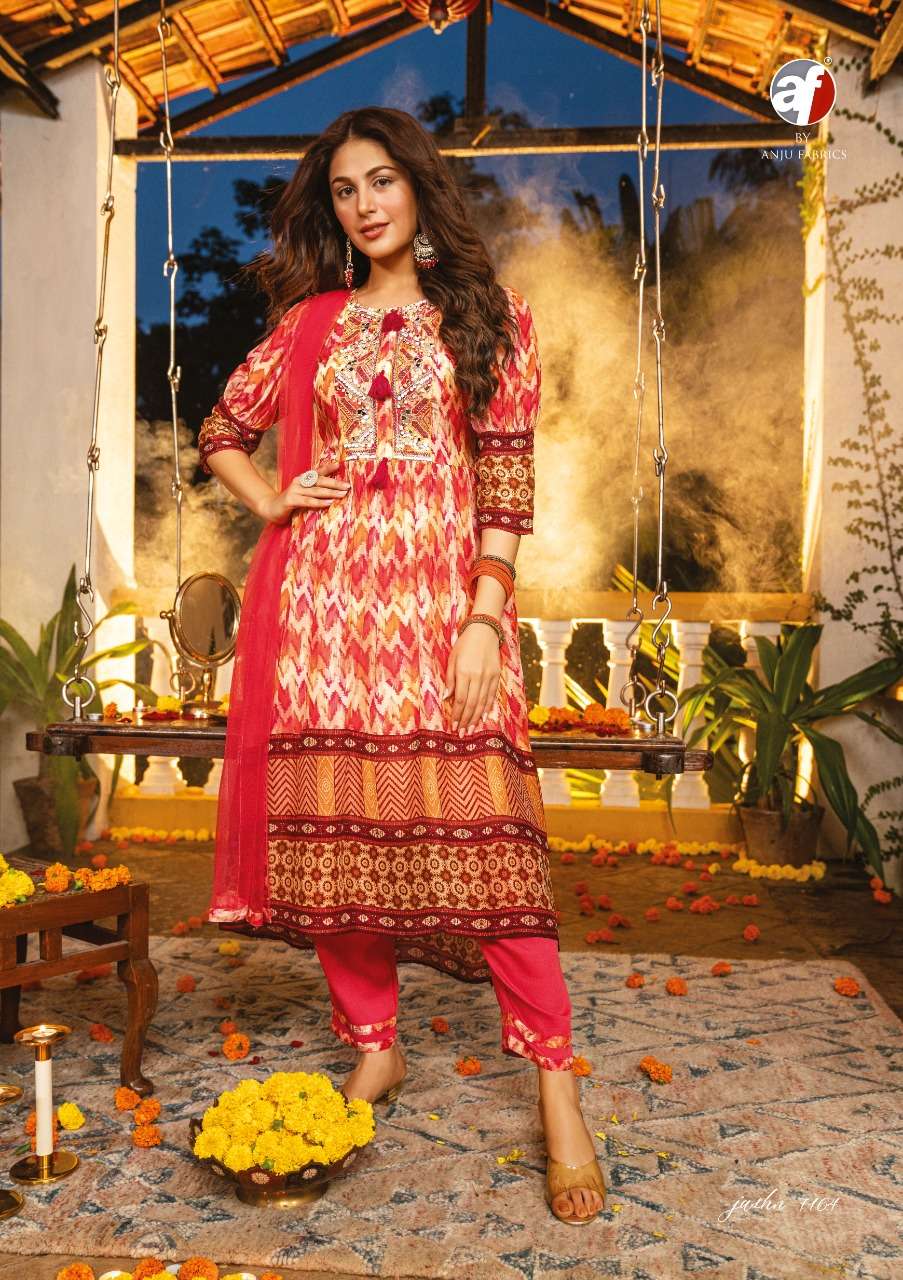 JASHN ANARKALI KURTI PANT WITH DUPATTA