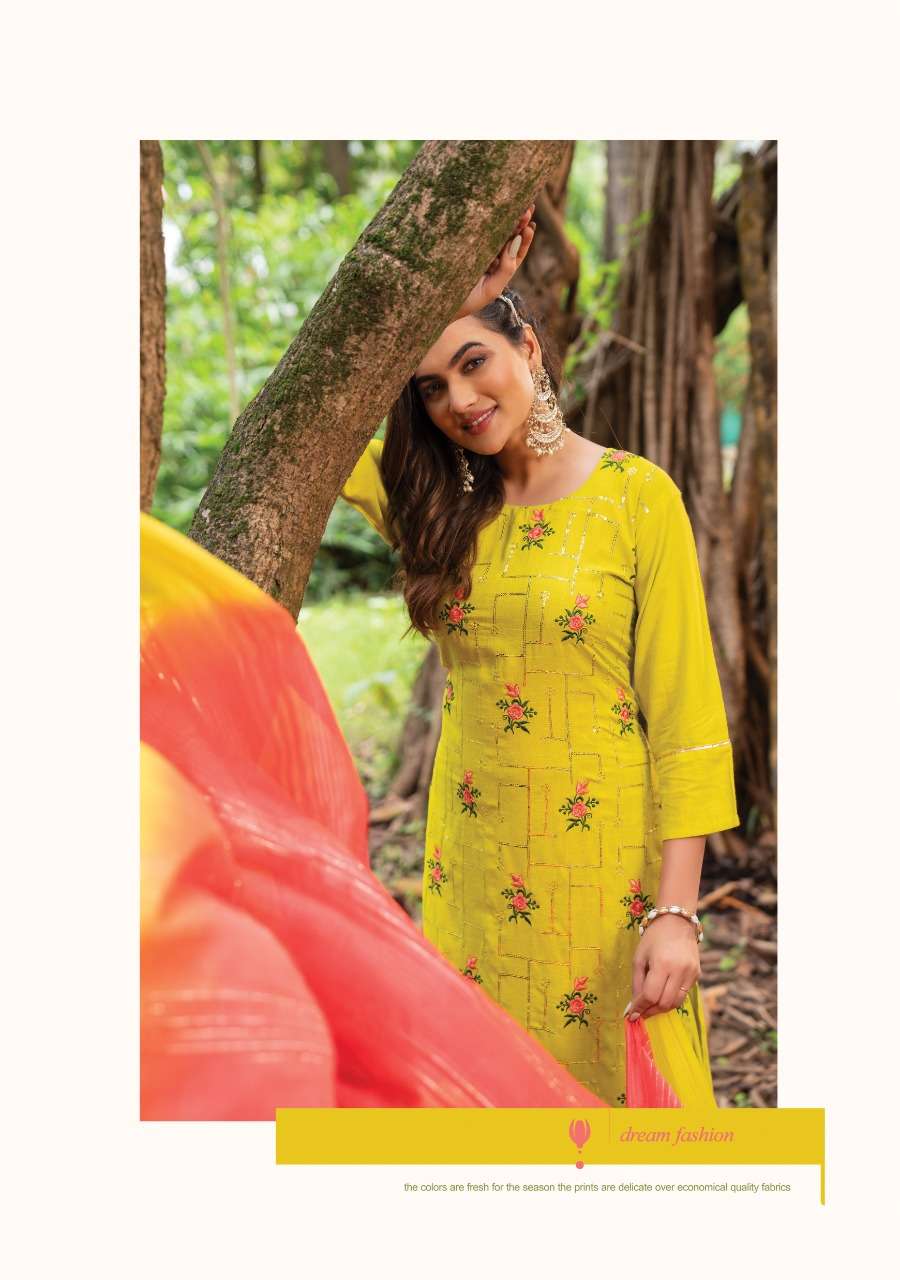 RAYON FANCY KURTI WITH SHARAR & DUPATTA