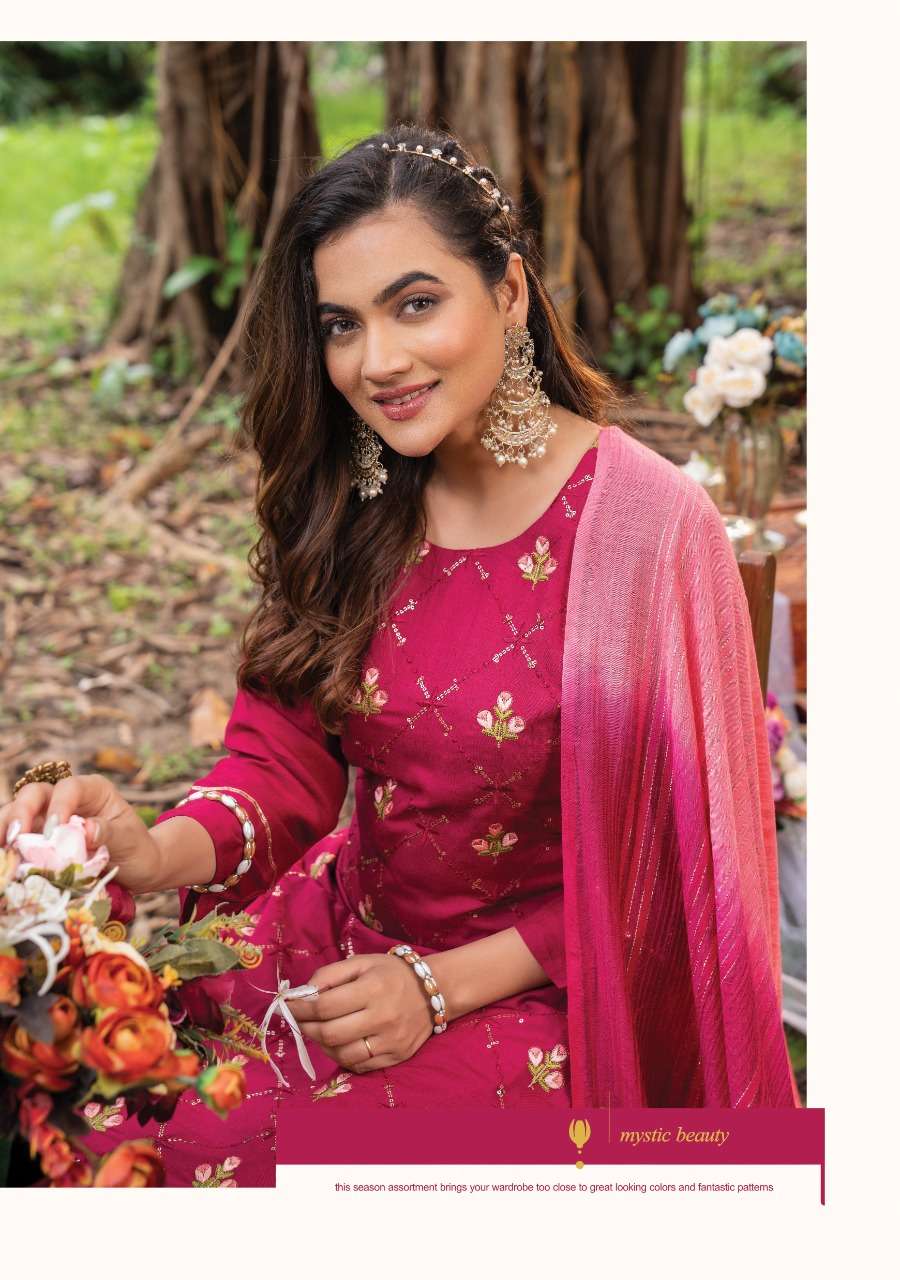 RAYON FANCY KURTI WITH SHARAR & DUPATTA