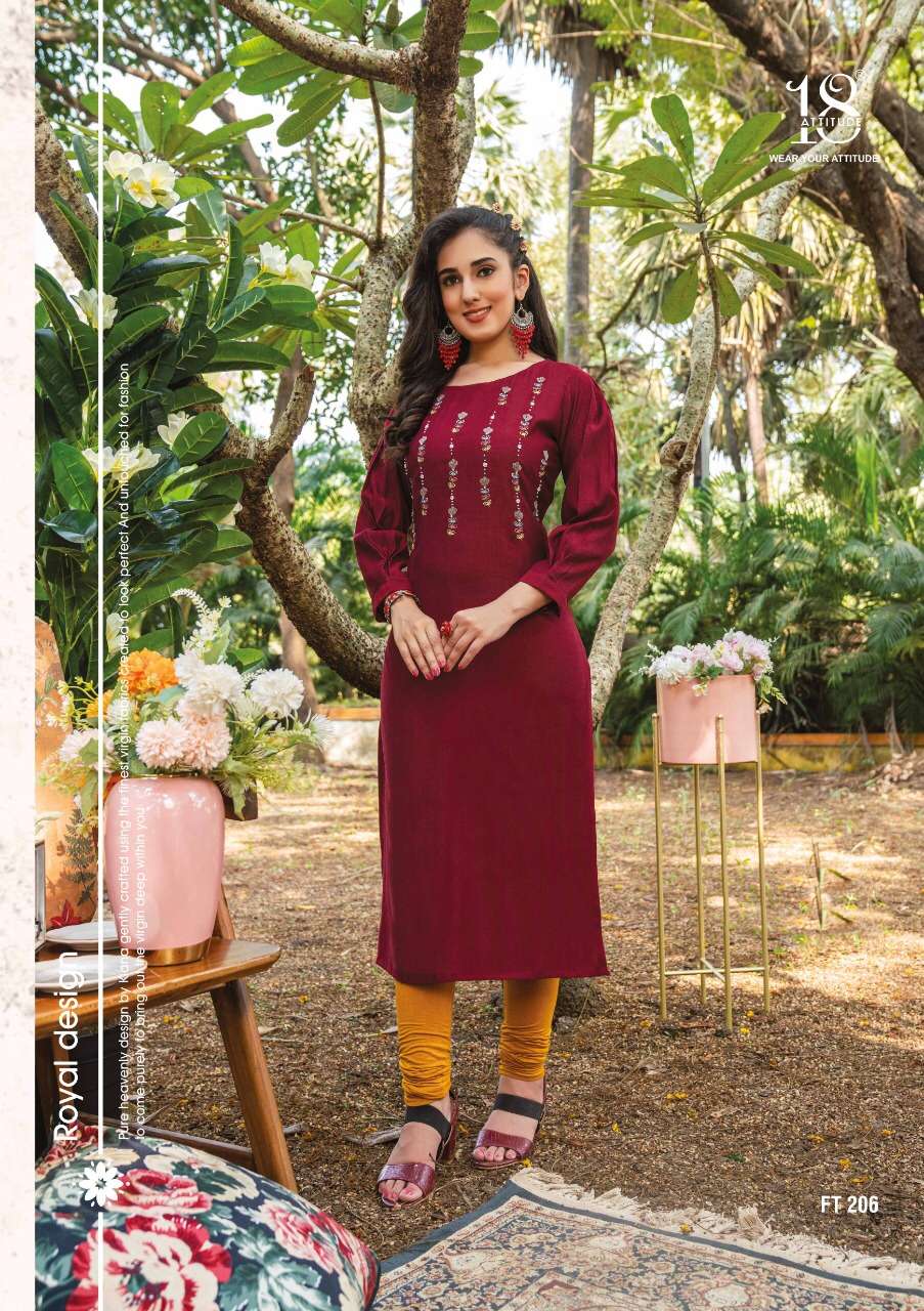 18 ATTITUDE PRESENT FOREVER KURTIS VOL 2 STRAIGHT KURTI COLLECTION