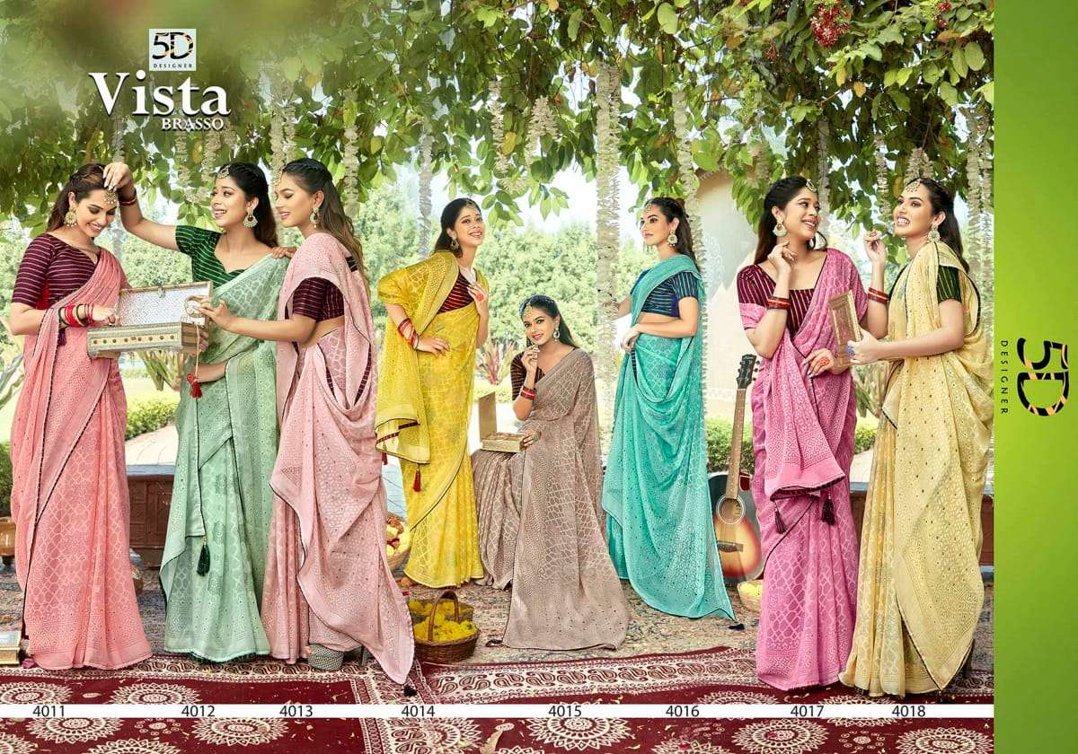 5D SEDIGNER PRESENT VISTA BRASSO FANCY CASUAL WEAR SAREE