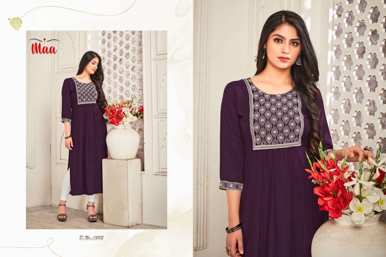 AFREEN BY MAA CREATION PRESENTING NEW HEAVY FANCY RAYON KURTI COLLECTION