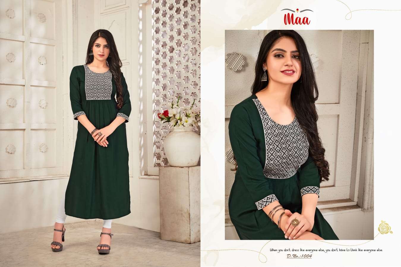 AFREEN BY MAA CREATION PRESENTING NEW HEAVY FANCY RAYON KURTI COLLECTION