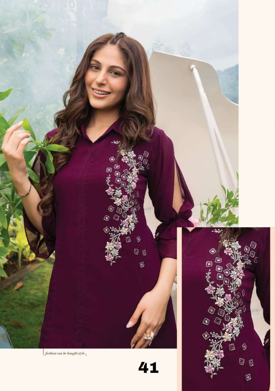 ANJU FAB BY PURITY VOL 3 PRESENT DESIGNER KURTI WITH PANT           