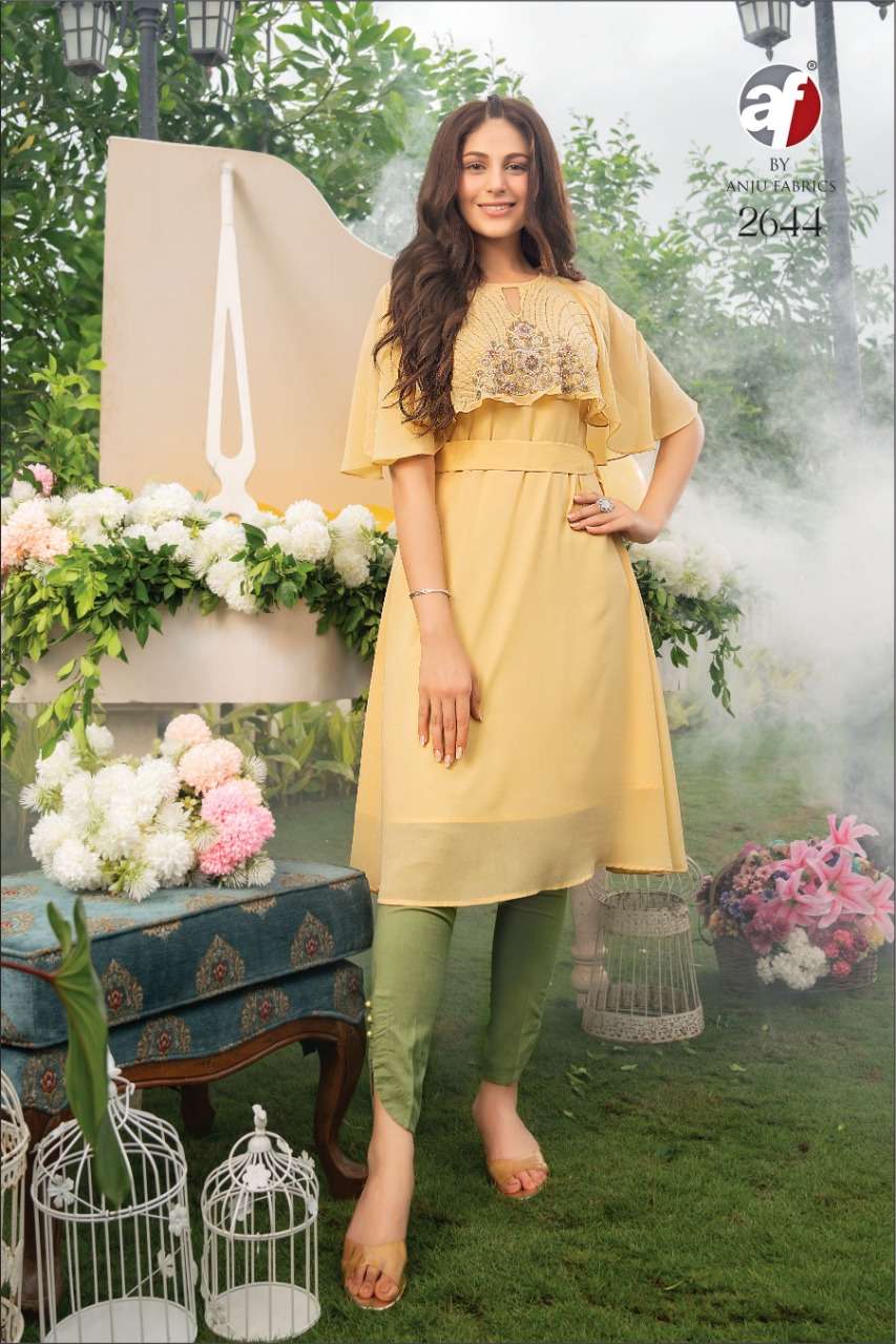 ANJU FAB PURITY VOL 3 DESIGNER FANCY KURTI WITH PANT           