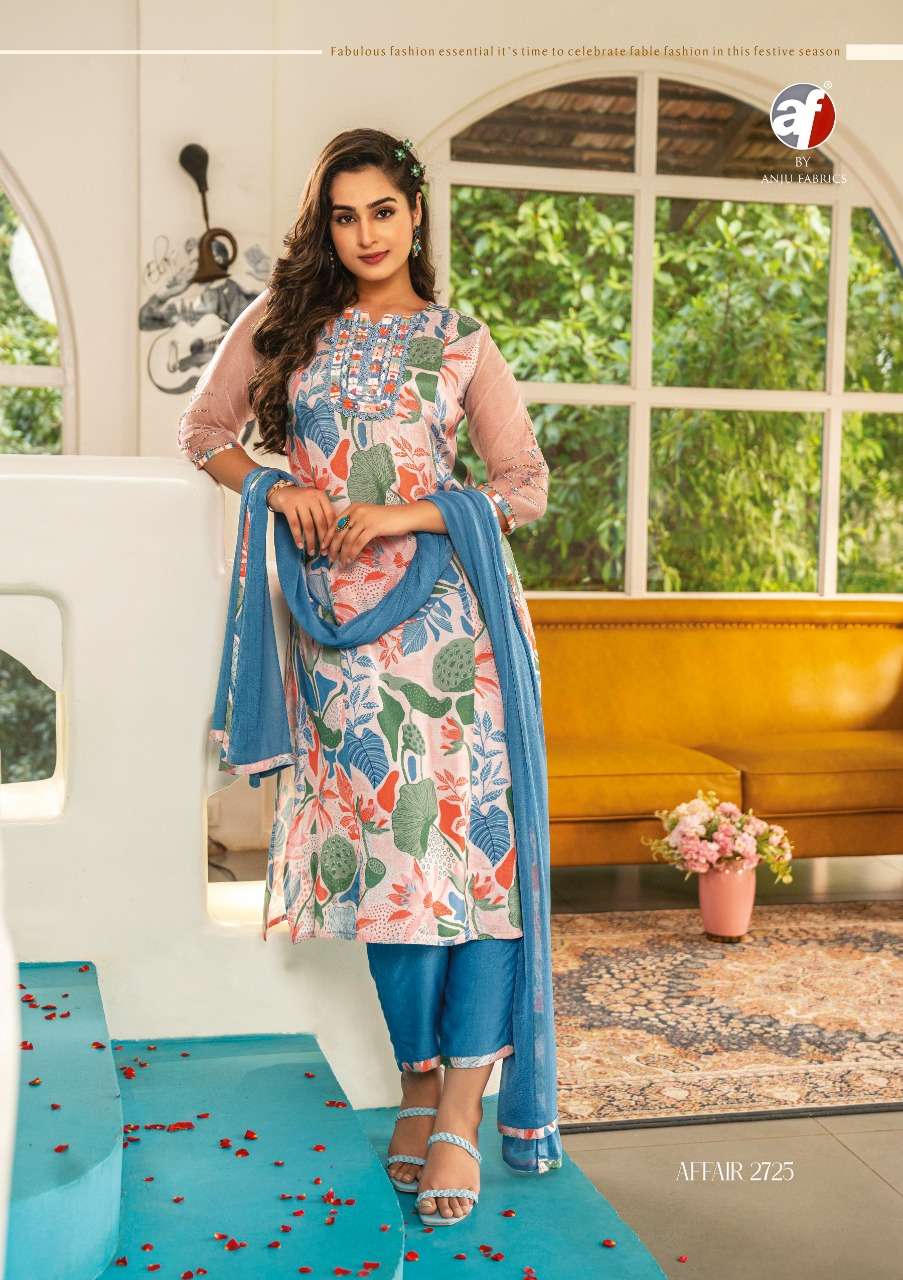 ANJU FABRIC PRESENT AFFAIR 3PCS CONCEPT KURTI PANT WITH DUPATTA SET